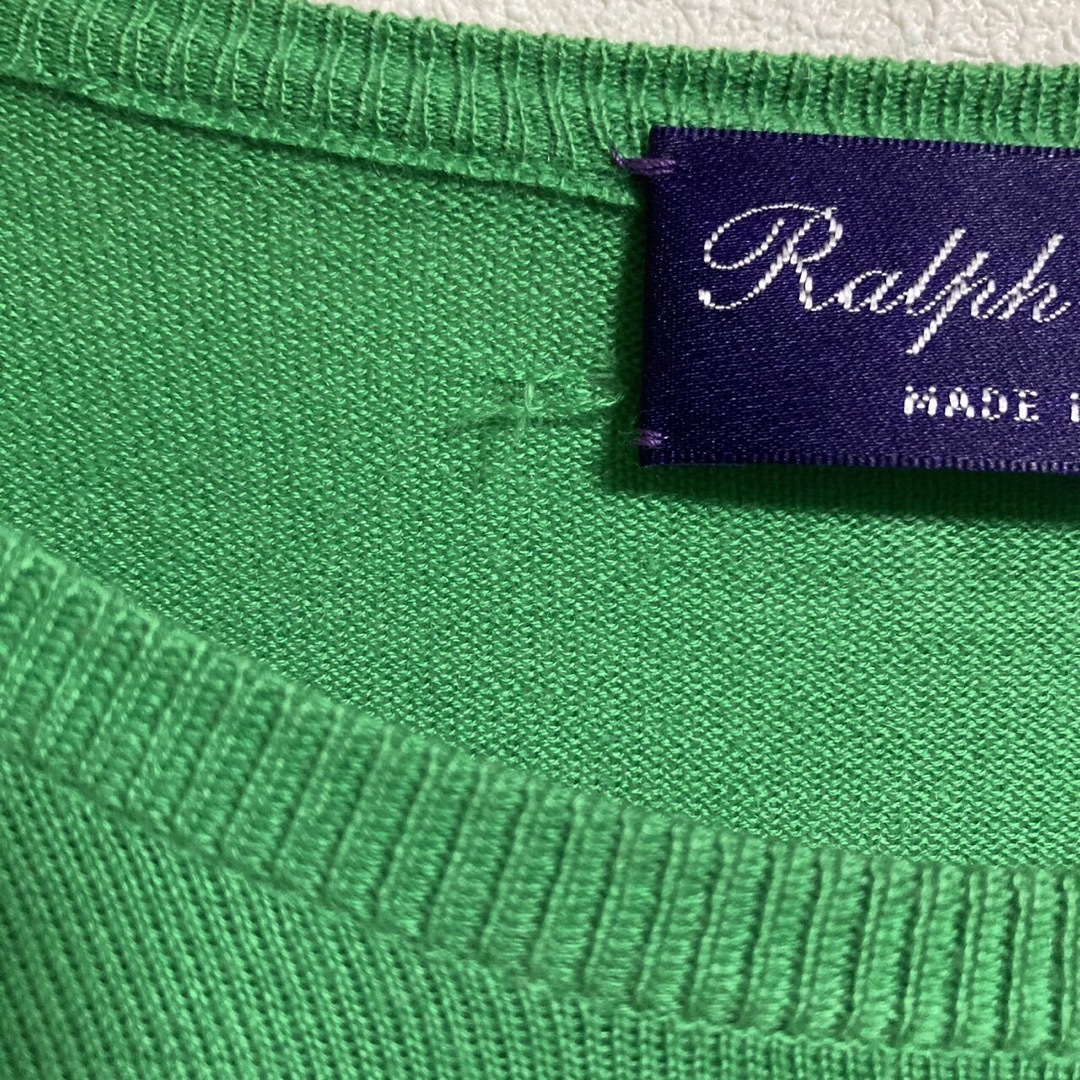 POLO RALPH LAUREN(ポロラルフローレン)のRALPHLAUREN PURPLE LABEL コットン　カシミヤ　ニット　S メンズのトップス(ニット/セーター)の商品写真