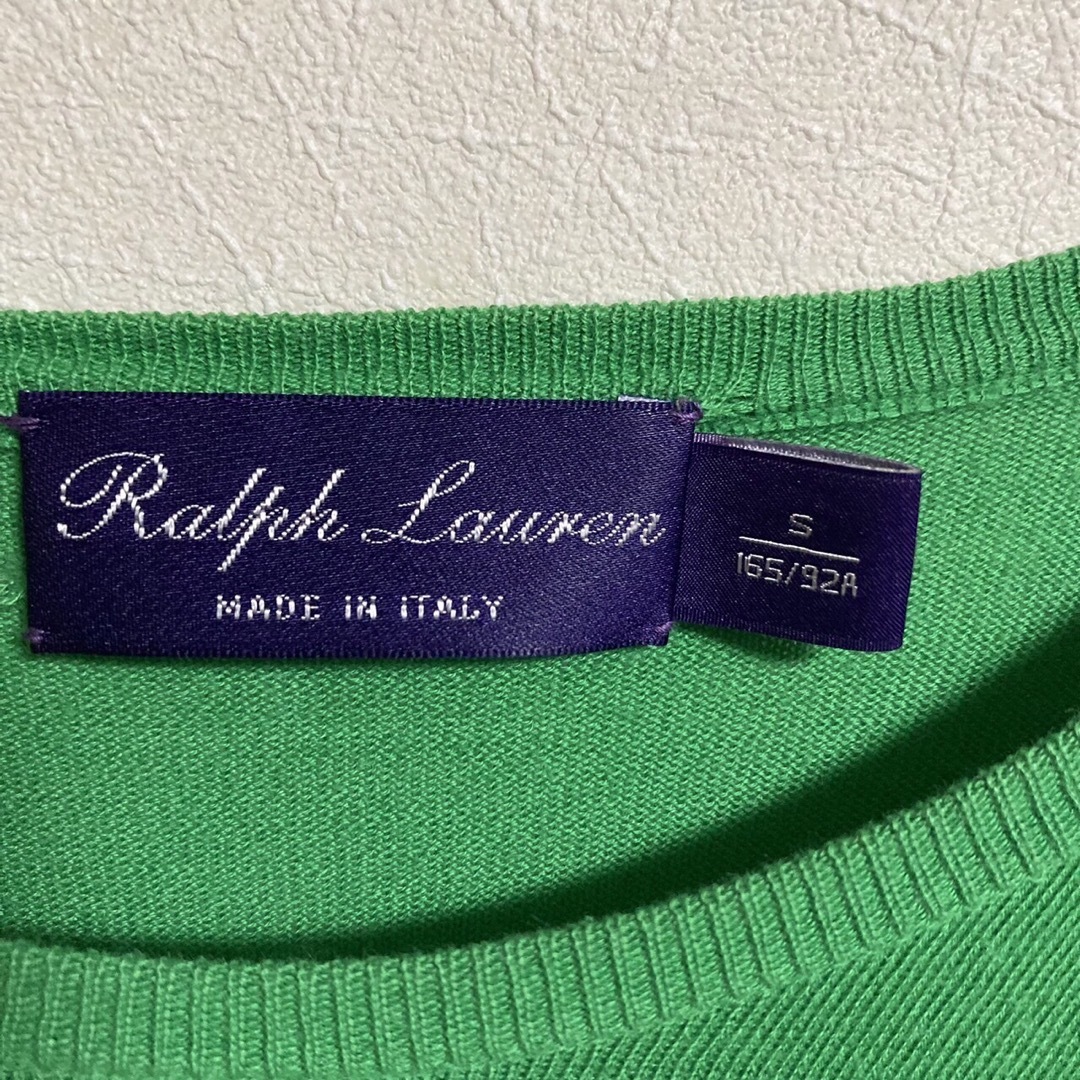 POLO RALPH LAUREN(ポロラルフローレン)のRALPHLAUREN PURPLE LABEL コットン　カシミヤ　ニット　S メンズのトップス(ニット/セーター)の商品写真