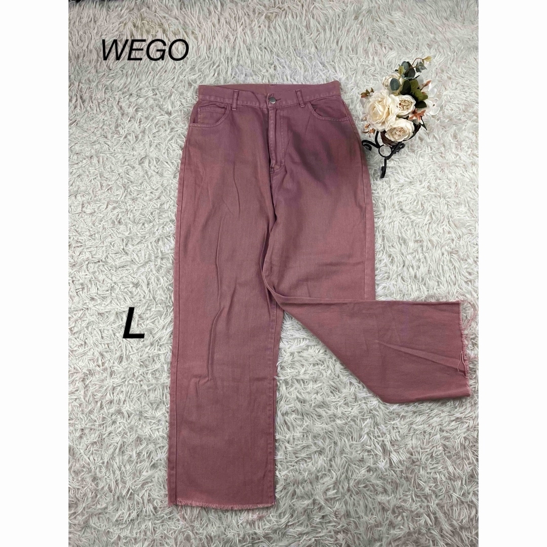 WEGO(ウィゴー)の【大人気】WEGOウィゴー　カジュアル　コットンパンツ　ピンク系　Lサイズ レディースのパンツ(カジュアルパンツ)の商品写真