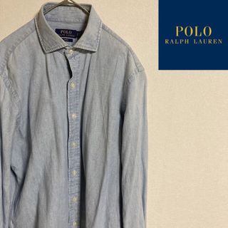 ポロラルフローレン(POLO RALPH LAUREN)のPOLO RALPHLAUREN 長袖　シャンブレー　ワイドカラーシャツ　S(シャツ)