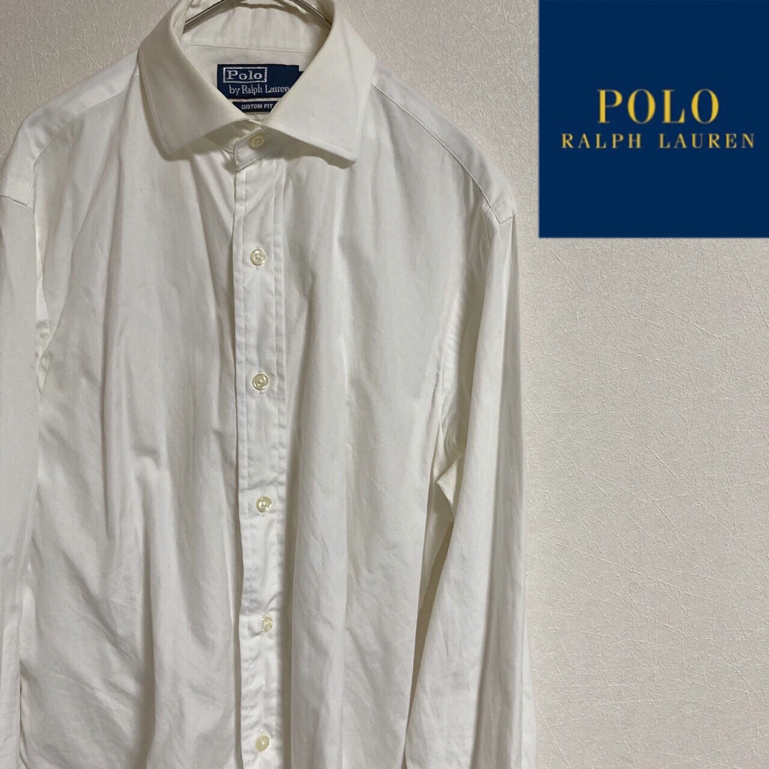 POLO RALPH LAUREN(ポロラルフローレン)のPOLO RALPHLAUREN ワイドカラー　ドレスシャツ　長袖　ワイシャツ メンズのトップス(シャツ)の商品写真