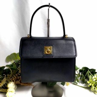 セリーヌ(celine)の★クリーニング済み★セリーヌ ハンドバッグ　ブラック　ヴィンテージ(ハンドバッグ)