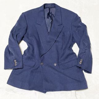 LANVIN ランバン ダブルブレスト ネイビー テーラードジャケット 48