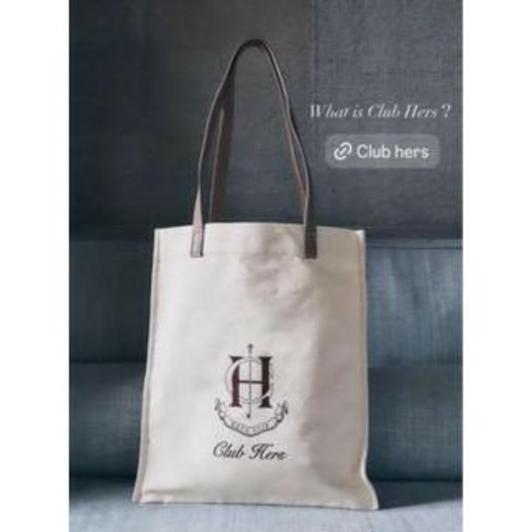 Her lip to - Herlipto Club Hers ノベルティトートバッグ 未 Her lip to - Herlipto Club Hers ノベルティトートバッグ 未