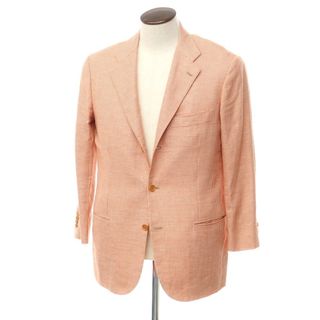 【中古】キートン Kiton BARNEYS NEWYORK別注 カシミヤリネン カジュアルジャケット オレンジxホワイト【サイズ48】【メンズ】