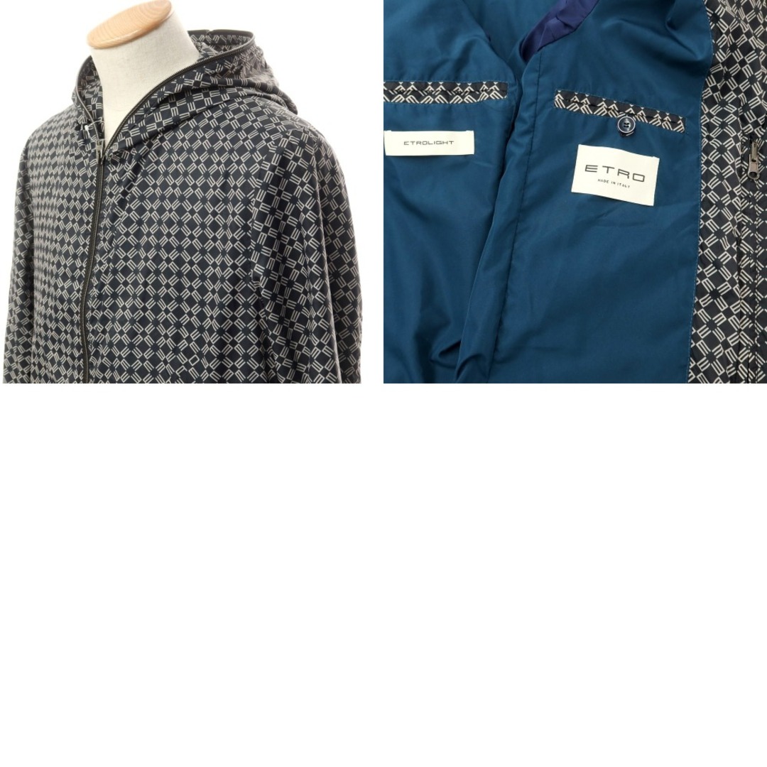 ETRO(エトロ)の【中古】エトロ ETRO ナイロン ジップアップ シェルジャケット ブラックxベージュ【サイズXS】【メンズ】 メンズのジャケット/アウター(マウンテンパーカー)の商品写真