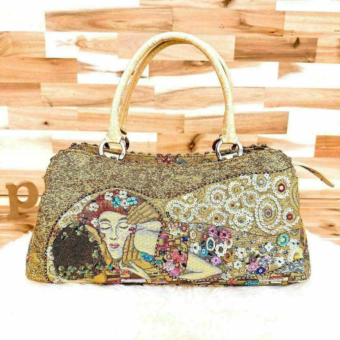美品/高級感【シンクビー】ゴールデンクリムト ゴブラン トート 美品/高級感【シンクビー】ゴールデンクリムト ゴブラン トート