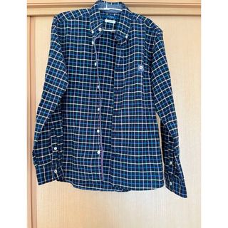 マックハウス(Mac-House)のTシャツ1枚プレゼント●チェック 長袖シャツ Navy スリムフィット　used(シャツ)