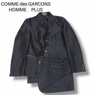 コムデギャルソンオムプリュス(COMME des GARCONS HOMME PLUS)のコムデギャルソンオムプリュス　アシンメトリーテーラードジャケット　XS 黒(テーラードジャケット)