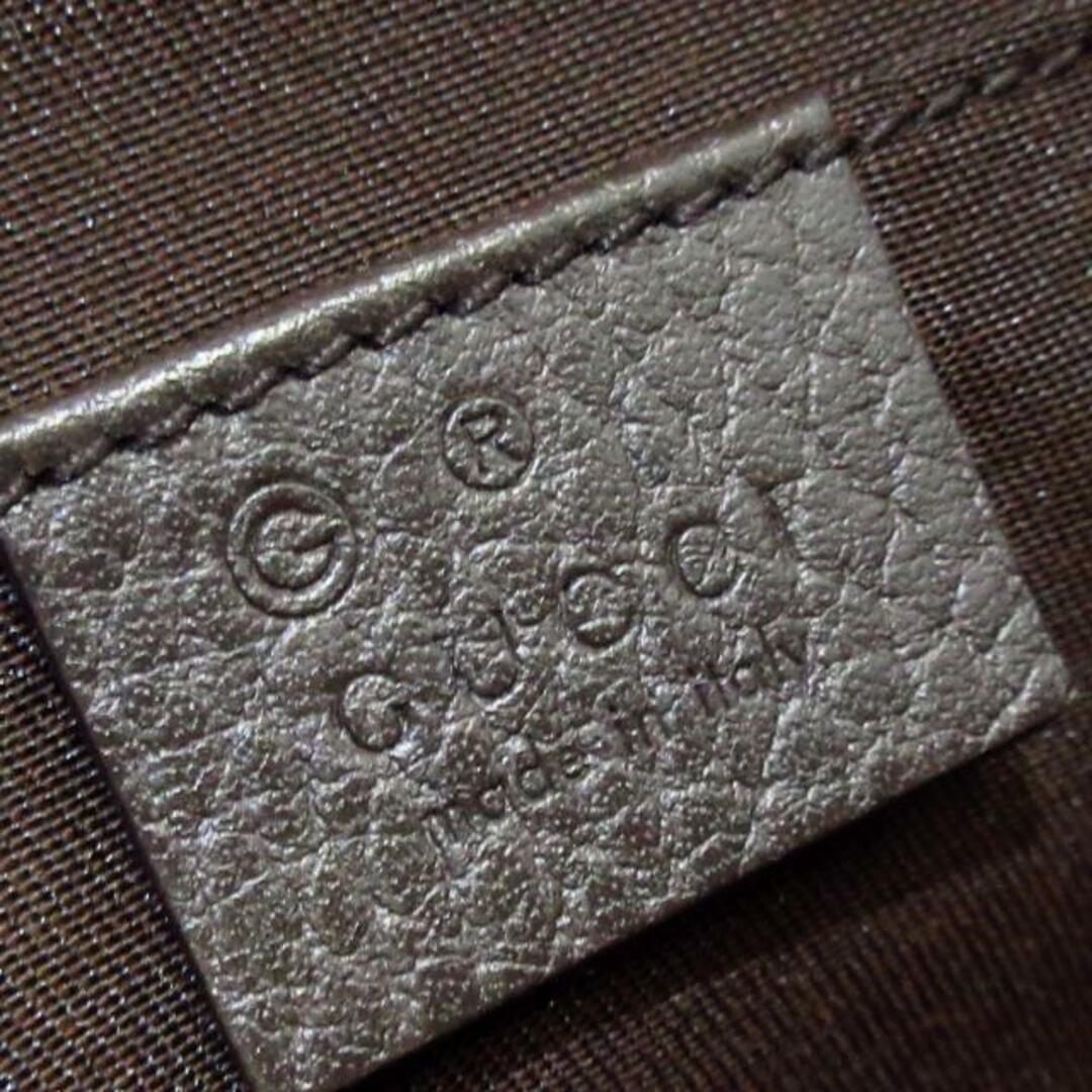 Gucci(グッチ)のGUCCI(グッチ) ウエストポーチ GG柄 449174 ベージュ×ダークブラウン ジャガード×レザー レディースのバッグ(ボディバッグ/ウエストポーチ)の商品写真