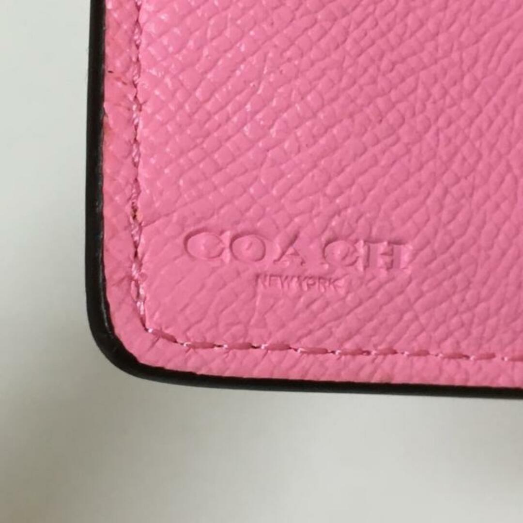 COACH(コーチ)のCOACH(コーチ) 2つ折り財布 ラグジュアリークロスグレーンレザーミディアムコーナージップウォレット F11484 ピンク レザー レディースのファッション小物(財布)の商品写真