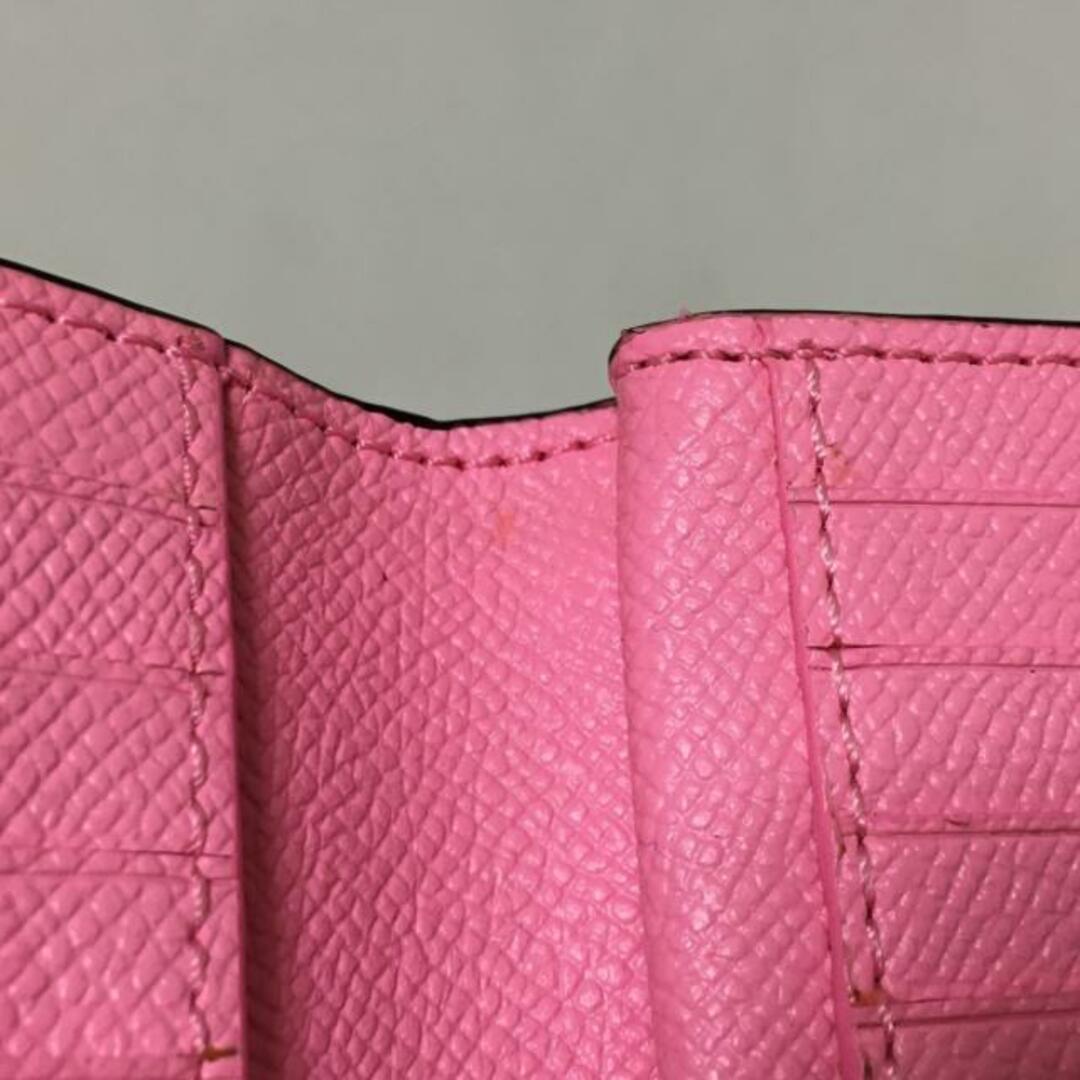 COACH(コーチ)のCOACH(コーチ) 2つ折り財布 ラグジュアリークロスグレーンレザーミディアムコーナージップウォレット F11484 ピンク レザー レディースのファッション小物(財布)の商品写真