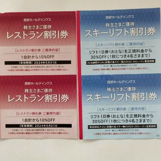 西武株主優待　西武ホールディングス　スキーリフト割引券(その他)