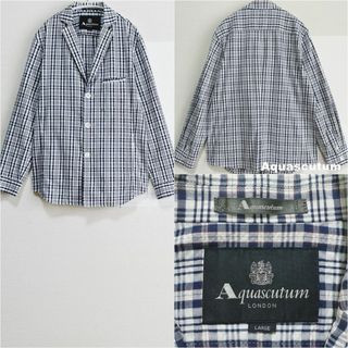 AQUA SCUTUM - 【Aquascutum】アクアスキュータム シアサッカー シャツジャケット