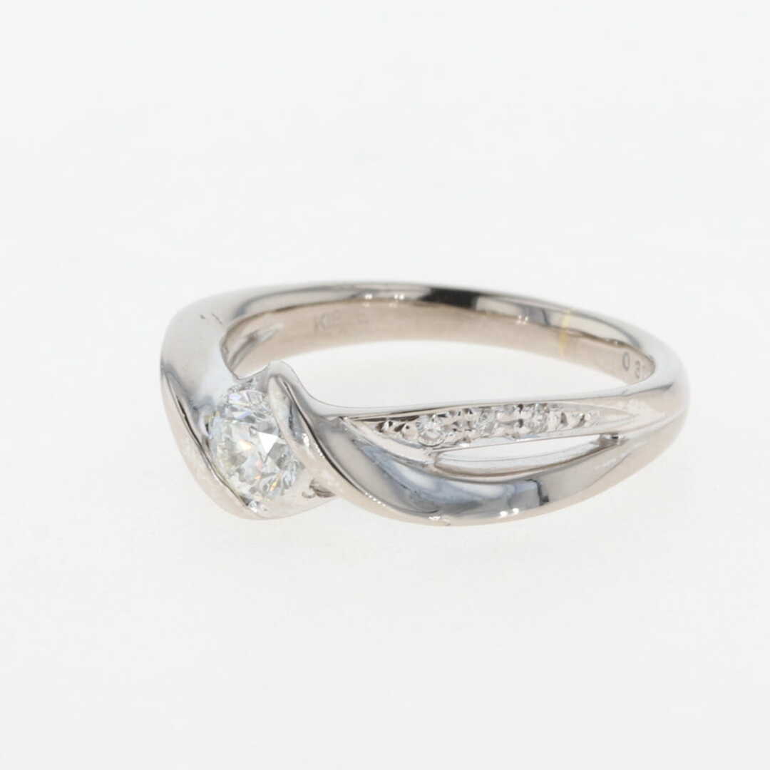 ダイヤモンド デザインリング 9号 K18 【中古】 レディースのアクセサリー(リング(指輪))の商品写真