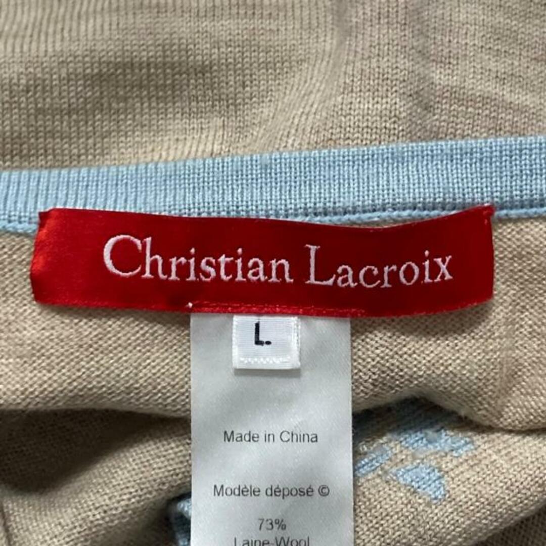 Christian Lacroix(クリスチャンラクロワ)のChristian Lacroix(クリスチャンラクロワ) アンサンブル レディース - グレーベージュ×ライトブルー×マルチ レディースのトップス(アンサンブル)の商品写真