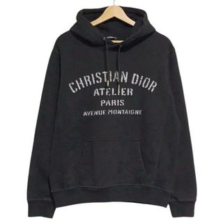 クリスチャンディオール(Christian Dior)のDIOR/ChristianDior(ディオール/クリスチャンディオール) パーカー サイズS メンズ - 043J646A0531 黒×ライトグレー 長袖(パーカー)