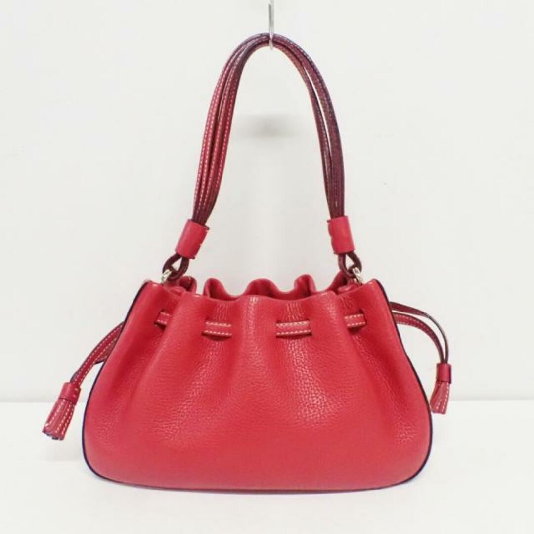 kate spade new york(ケイトスペードニューヨーク)のKate spade(ケイトスペード) トートバッグ - レッド 巾着型 レザー レディースのバッグ(トートバッグ)の商品写真