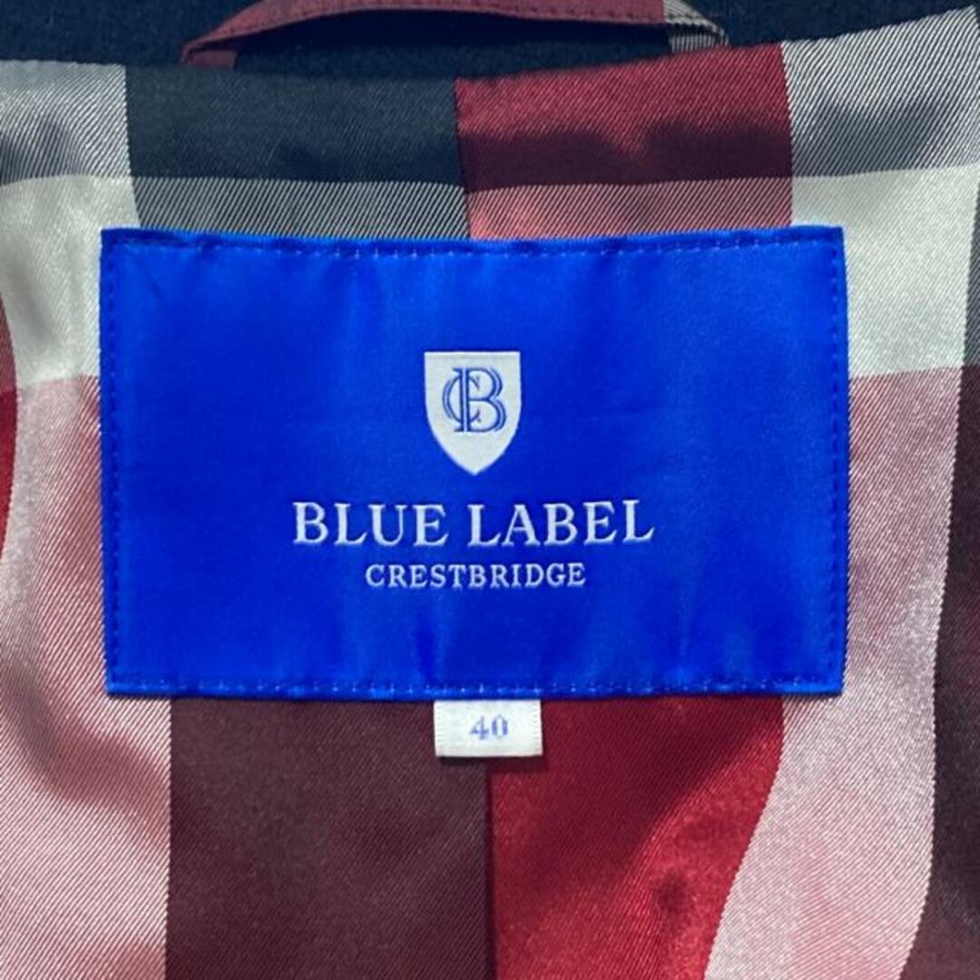 BLUE LABEL CRESTBRIDGE(ブルーレーベルクレストブリッジ)のBLUE LABEL CRESTBRIDGE(ブルーレーベルクレストブリッジ) コート サイズ40 M レディース - 黒 長袖/冬 レディースのジャケット/アウター(その他)の商品写真