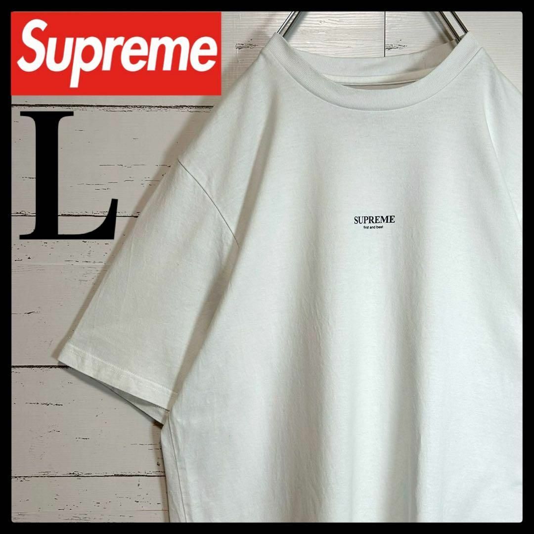 Supreme - 【人気モデル】シュプリーム☆センターロゴ Tシャツ Lサイズ