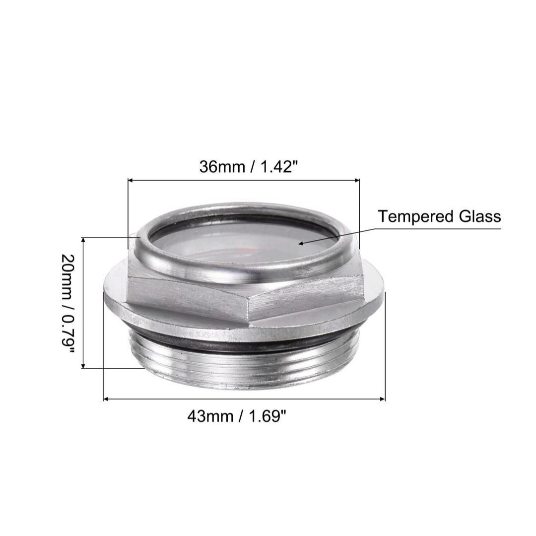 エアコンプレッサー オイルレベルゲージ サイトグラス M36x1.5 mm その他のその他(その他)の商品写真