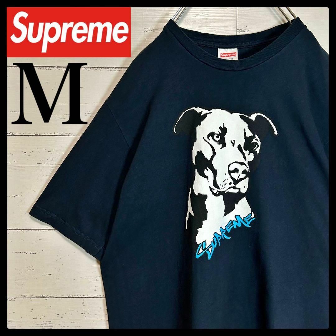 Supreme - 【人気モデル】シュプリーム☆センターロゴ Tシャツ 犬 入手