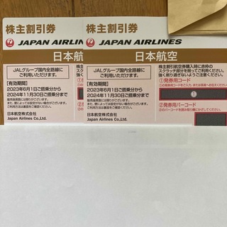 ジャル(ニホンコウクウ)(JAL(日本航空))の日本航空　割引券　2枚(航空券)