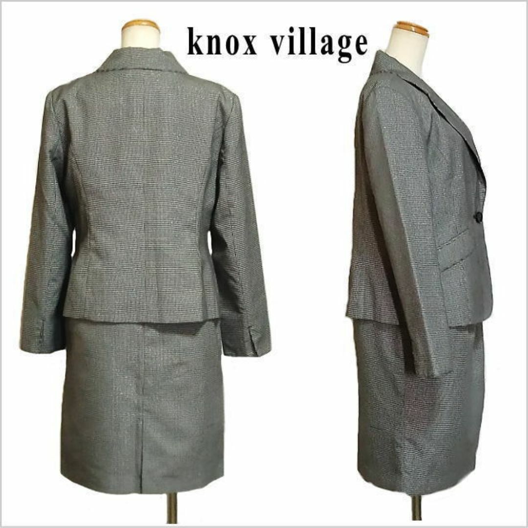 ［knox village］黒白総柄ラメ入りスーツ フォーマル セレモニー 13 レディースのフォーマル/ドレス(スーツ)の商品写真