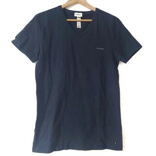 ディーゼル(DIESEL)のDIESEL(ディーゼル) 半袖Tシャツ サイズS メンズ - 黒 Vネック 綿、ポリウレタン(Tシャツ/カットソー(半袖/袖なし))