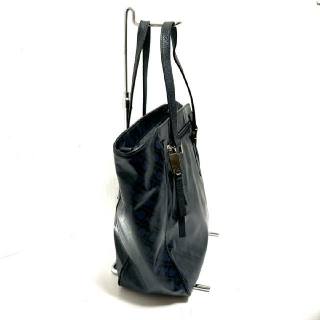 GHERARDINI(ゲラルディーニ)のGHERARDINI(ゲラルディーニ) ハンドバッグ美品  - ダークネイビー×黒 PVC(塩化ビニール)×レザー レディースのバッグ(ハンドバッグ)の商品写真