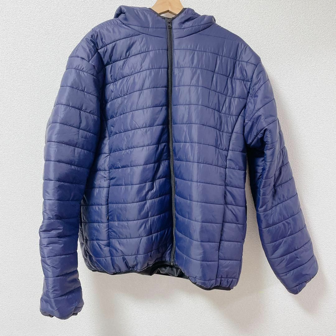 ダウンジャケット 2XLメンズ フード付き 軽量 ウルトラライト収納袋つき　防寒 レディースのジャケット/アウター(ダウンジャケット)の商品写真