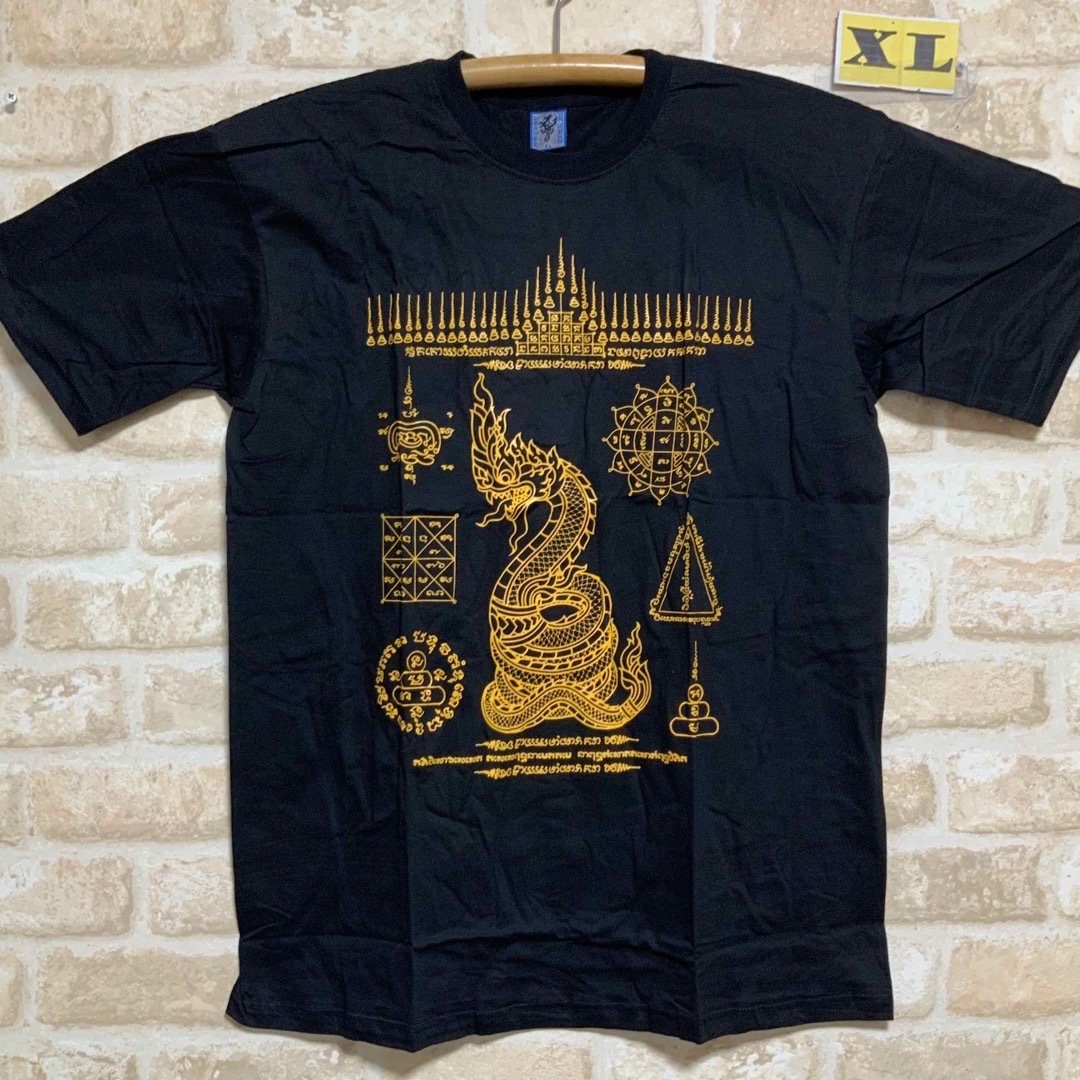 サクヤン　蛇　ヘビ　ナーガ　神様　Tシャツ　XLサイズ　タトゥー　管saku10 メンズのトップス(Tシャツ/カットソー(半袖/袖なし))の商品写真