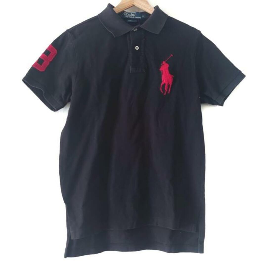 POLO RALPH LAUREN(ポロラルフローレン)のPOLObyRalphLauren(ポロラルフローレン) 半袖ポロシャツ サイズS メンズ ビッグポニー 黒×レッド 綿 メンズのトップス(ポロシャツ)の商品写真