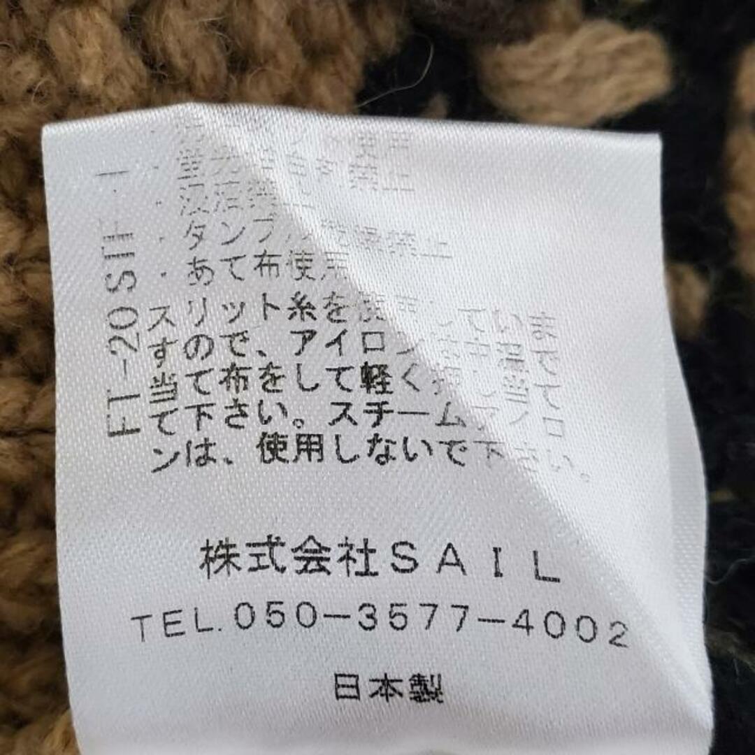 SEVEN TEN by MIHO KAWAHITO(セブンテン バイミホカワヒト) 長袖セーター サイズM レディース美品  - ベージュ×ダークブラウン×マルチ クルーネック/ラメ レディースのトップス(ニット/セーター)の商品写真