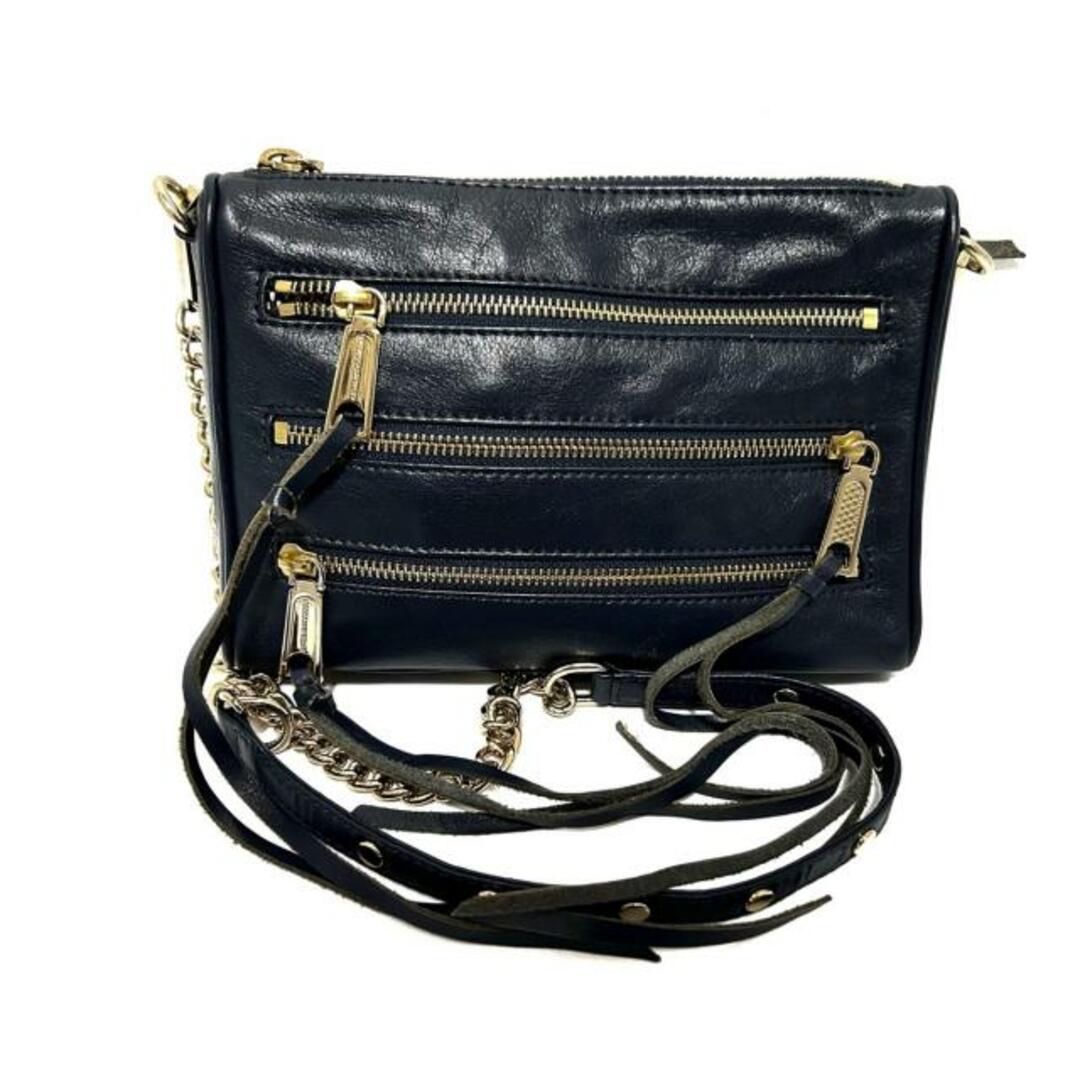 Rebecca Minkoff(レベッカミンコフ)のREBECCA MINKOFF(レベッカミンコフ) ショルダーバッグ美品  - ネイビー チェーンショルダー/ストラップ着脱可 レザー レディースのバッグ(ショルダーバッグ)の商品写真