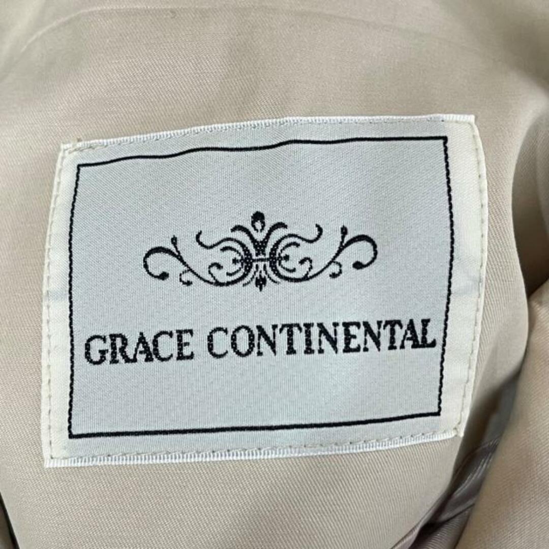 GRACE CONTINENTAL(グレースコンチネンタル)のGRACE CONTINENTAL(グレースコンチネンタル) コート サイズ36 S レディース美品  - ベージュ 長袖/ビーズ/刺繍/春/秋 レディースのジャケット/アウター(その他)の商品写真