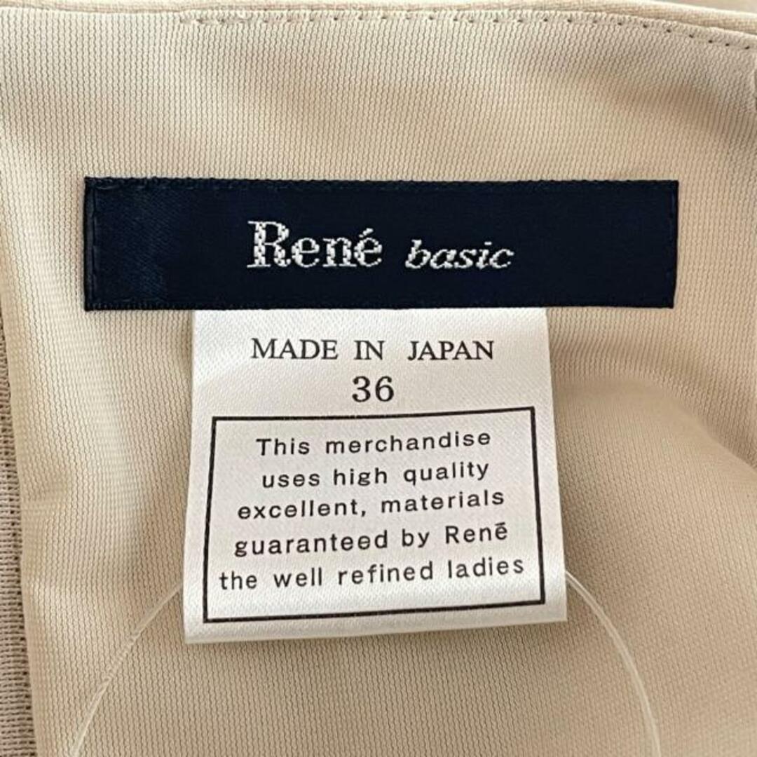 René(ルネ)のRene(ルネ) ワンピース サイズ36 S レディース美品  - ベージュ その他 襟/ノースリーブ/ひざ丈/basic レディースのワンピース(その他)の商品写真