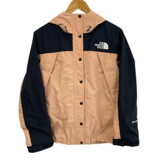 ザノースフェイス(THE NORTH FACE)のTHE NORTH FACE(ノースフェイス) ブルゾン サイズL レディース - ピンクベージュ×黒 長袖/ジップアップ/GORE-TEX/春/秋(ブルゾン)