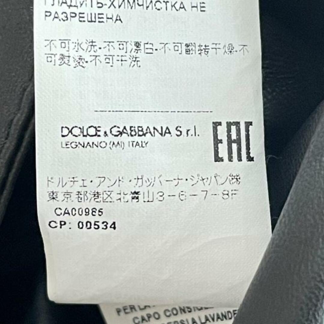 DOLCE&GABBANA(ドルチェアンドガッバーナ)のDOLCE&GABBANA(ドルチェアンドガッバーナ) ブルゾン サイズ44 S メンズ美品  - G9WO8L 黒 長袖/レザー/リバーシブル/ジップアップ/チェック柄/冬 メンズのジャケット/アウター(ブルゾン)の商品写真