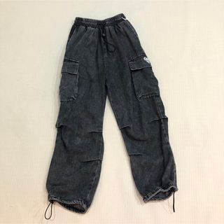 160cm 子供デニムパンツ　裾ゴム付き　新品　訳あり(パンツ/スパッツ)