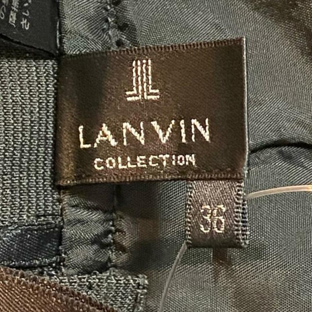 LANVIN COLLECTION(ランバンコレクション)のLANVIN COLLECTION(ランバンコレクション) スカート サイズ36 S レディース美品  - 黒×ネイビー ひざ丈/プリーツ レディースのスカート(その他)の商品写真