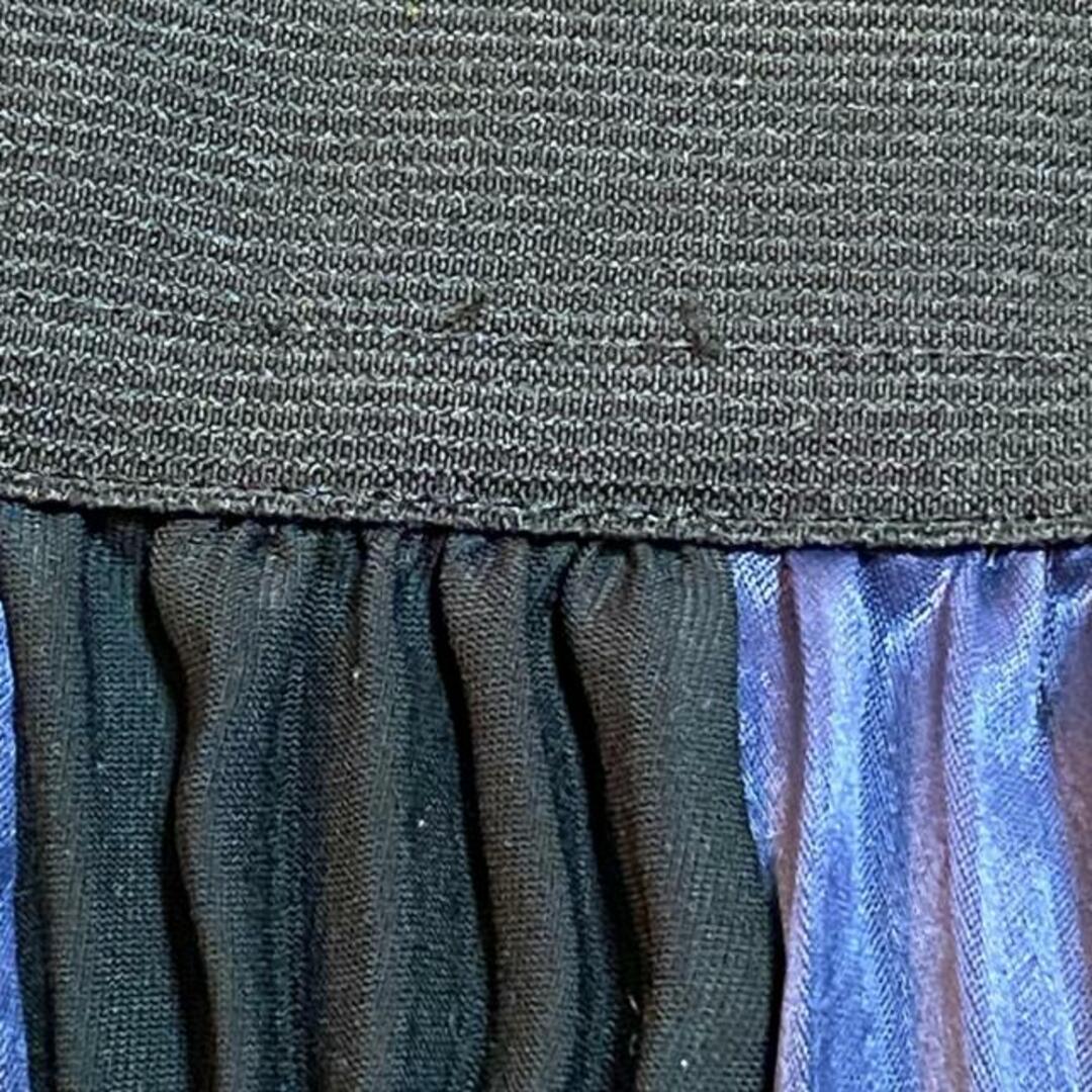 LANVIN COLLECTION(ランバンコレクション)のLANVIN COLLECTION(ランバンコレクション) スカート サイズ36 S レディース美品  - 黒×ネイビー ひざ丈/プリーツ レディースのスカート(その他)の商品写真