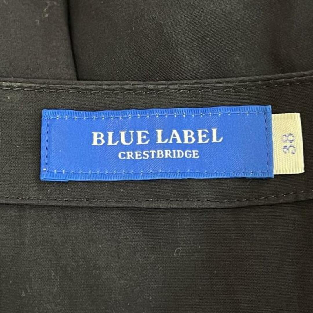 BLUE LABEL CRESTBRIDGE(ブルーレーベルクレストブリッジ)のBLUE LABEL CRESTBRIDGE(ブルーレーベルクレストブリッジ) ワンピース サイズ38 M レディース美品  - ダークネイビー 半袖/ひざ丈 レディースのワンピース(その他)の商品写真