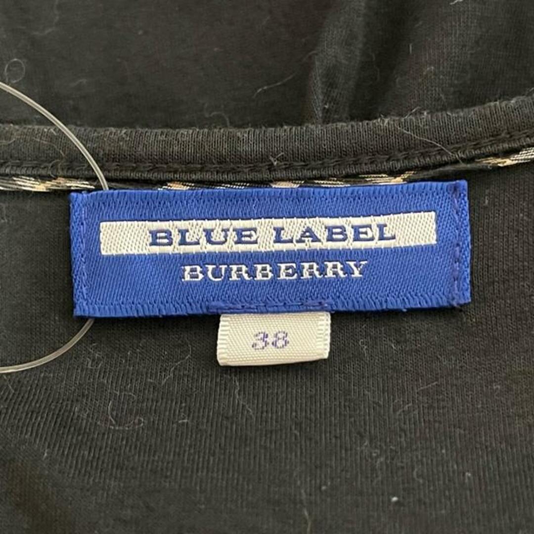 BURBERRY BLUE LABEL(バーバリーブルーレーベル)のBurberry Blue Label(バーバリーブルーレーベル) ワンピース サイズ38 M レディース - 黒 クルーネック/半袖/ひざ丈 レディースのワンピース(その他)の商品写真