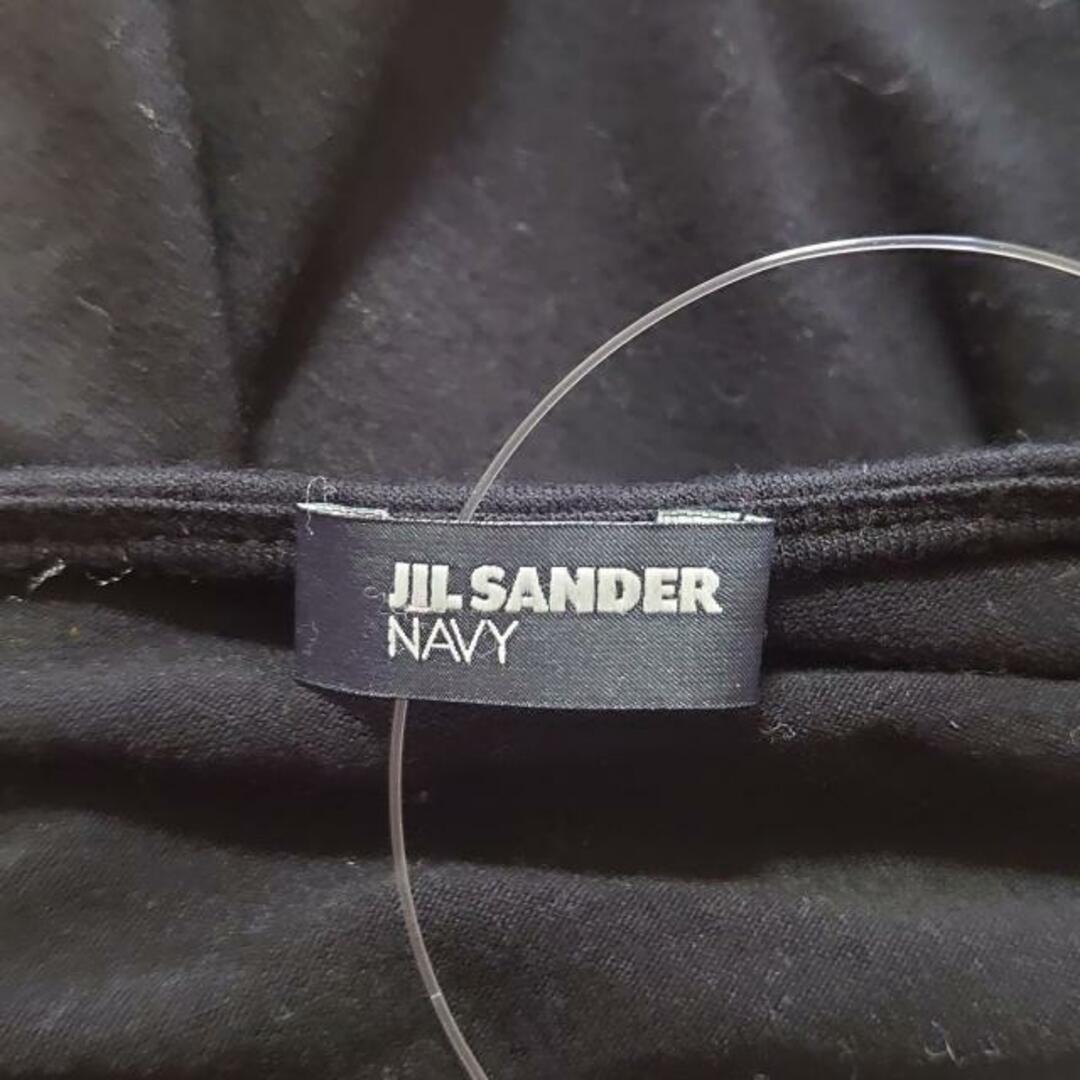 Jil Sander(ジルサンダー)のJILSANDER(ジルサンダー) チュニック サイズM レディース美品  - 黒 長袖/NAVY/アシンメトリー レーヨン、ポリウレタン レディースのトップス(チュニック)の商品写真
