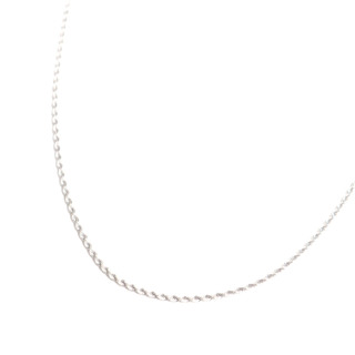 アヴァランチ(AVALANCHE)の美品▼AVALANCHE アヴァランチ K10WG ホワイトゴールド ロープ ネックレス シルバー 重量6.4g メンズ(ネックレス)