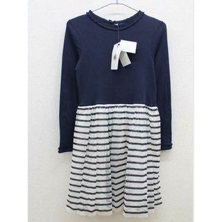 PETIT BATEAU - 【春物 新入荷!】新品 未使用品▽プチバトー/PETIT BATEAU▽140cm 長袖ワンピース 紺×白系 子供服 キッズ kids ジュニア 女の子 春秋 onepi 523042