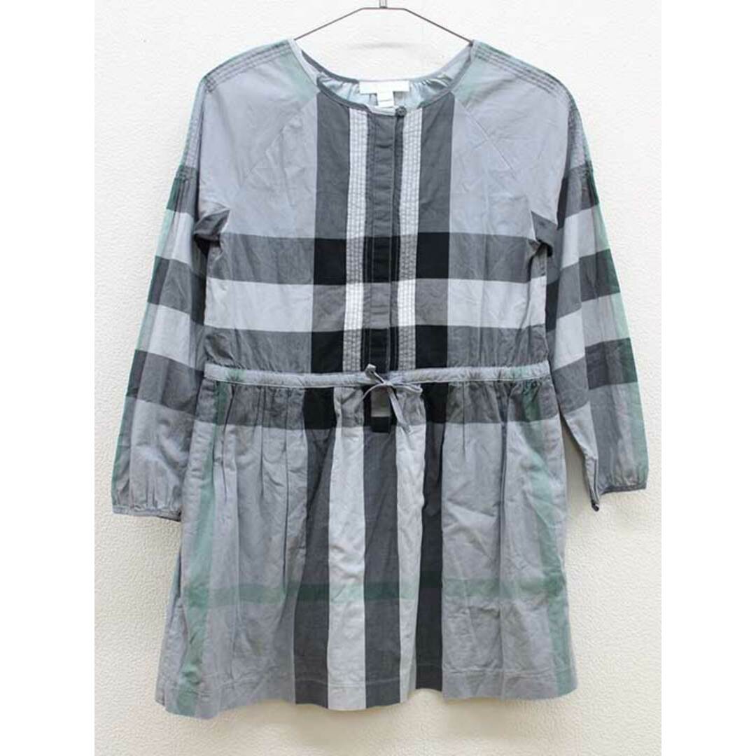 BURBERRY(バーバリー)の【春物 新入荷!】▽バーバリー/BURBERRY▽140cm 長袖ワンピース グレー×黒系【中古】子供服 キッズ kids ジュニア 女の子 春秋 onepi 523042 キッズ/ベビー/マタニティのキッズ服女の子用(90cm~)(ワンピース)の商品写真