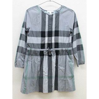 BURBERRY - 【春物 新入荷!】▽バーバリー/BURBERRY▽140cm 長袖ワンピース グレー×黒系【中古】子供服 キッズ kids ジュニア 女の子 春秋 onepi 523042