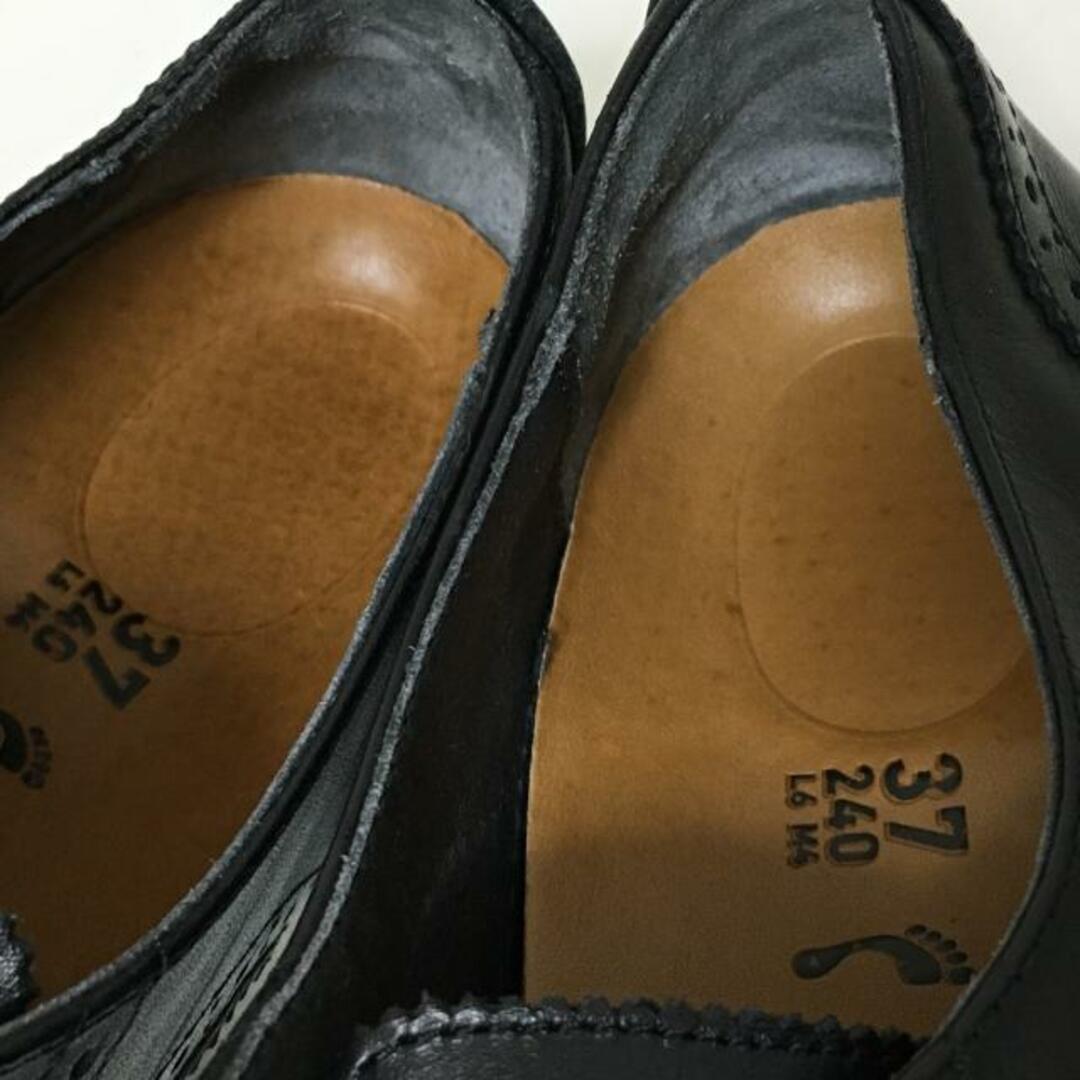 BIRKENSTOCK(ビルケンシュトック)のBIRKEN STOCK(ビルケンシュトック) シューズ 37 レディース - 黒 ウィングチップ/インソール取外し可 レザー レディースの靴/シューズ(その他)の商品写真